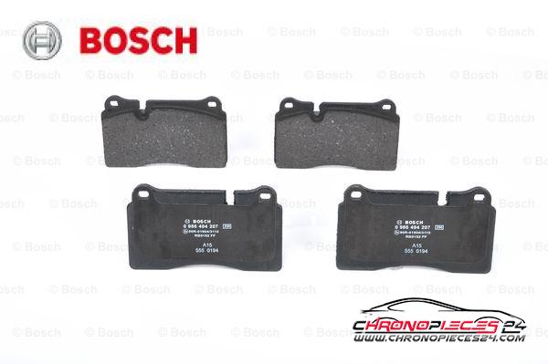 Achat de BOSCH 0 986 494 207 Kit de plaquettes de frein, frein à disque pas chères