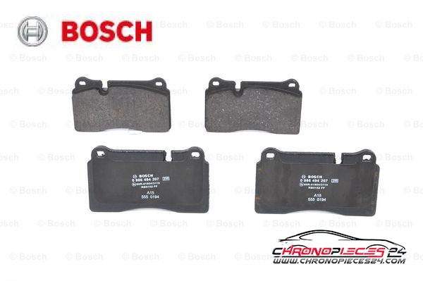 Achat de BOSCH 0 986 494 207 Kit de plaquettes de frein, frein à disque pas chères