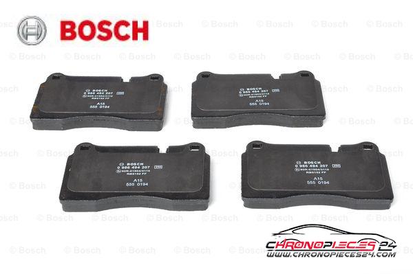 Achat de BOSCH 0 986 494 207 Kit de plaquettes de frein, frein à disque pas chères