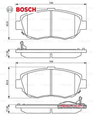 Achat de BOSCH 0 986 494 211 Kit de plaquettes de frein, frein à disque pas chères