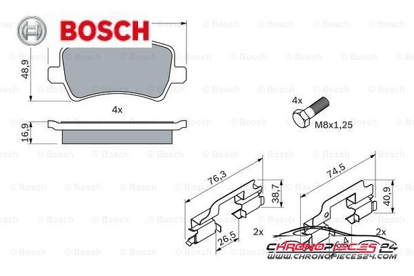 Achat de BOSCH 0 986 494 213 Kit de plaquettes de frein, frein à disque pas chères