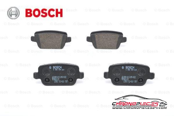 Achat de BOSCH 0 986 494 214 Kit de plaquettes de frein, frein à disque pas chères