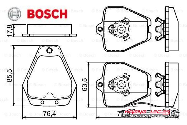 Achat de BOSCH 0 986 494 215 Kit de plaquettes de frein, frein à disque pas chères