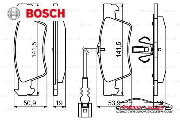 Achat de BOSCH 0 986 494 219 Kit de plaquettes de frein, frein à disque pas chères