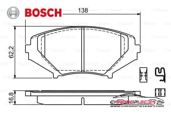 Achat de BOSCH 0 986 494 220 Kit de plaquettes de frein, frein à disque pas chères