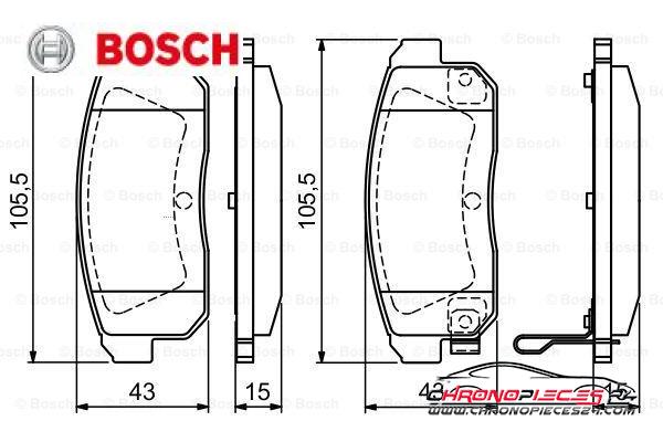 Achat de BOSCH 0 986 494 223 Kit de plaquettes de frein, frein à disque pas chères