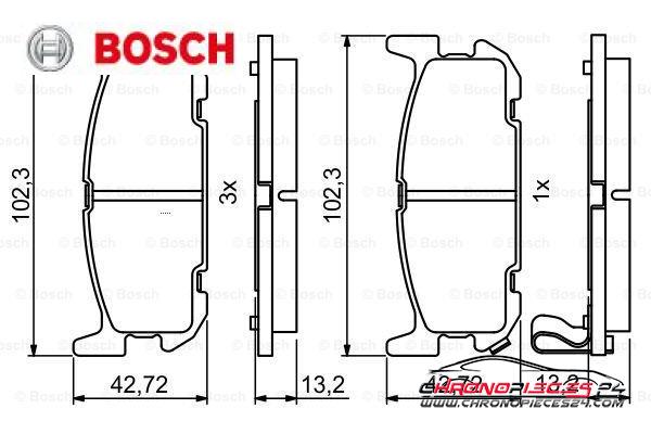 Achat de BOSCH 0 986 494 226 Kit de plaquettes de frein, frein à disque pas chères