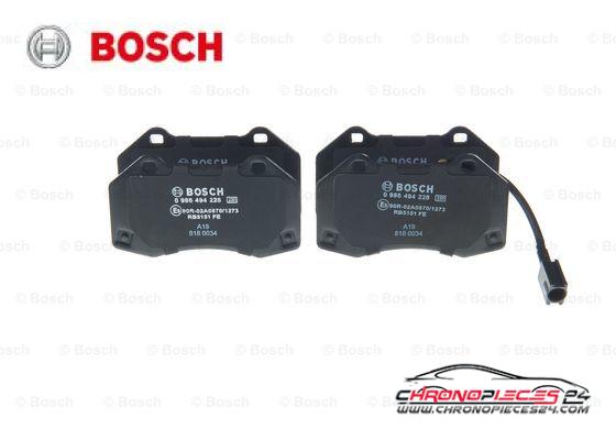 Achat de BOSCH 0 986 494 228 Kit de plaquettes de frein, frein à disque pas chères