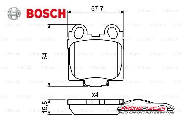 Achat de BOSCH 0 986 494 231 Kit de plaquettes de frein, frein à disque pas chères