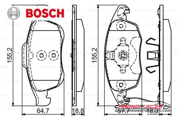 Achat de BOSCH 0 986 494 235 Kit de plaquettes de frein, frein à disque pas chères