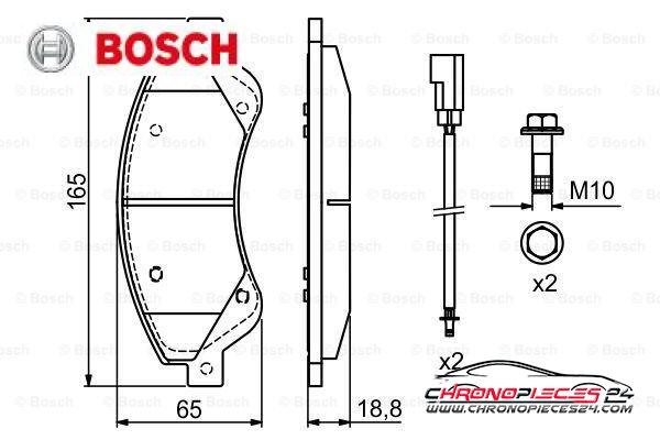 Achat de BOSCH 0 986 494 236 Kit de plaquettes de frein, frein à disque pas chères