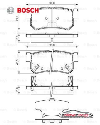 Achat de BOSCH 0 986 494 237 Kit de plaquettes de frein, frein à disque pas chères