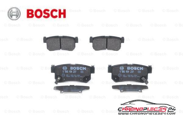 Achat de BOSCH 0 986 494 237 Kit de plaquettes de frein, frein à disque pas chères