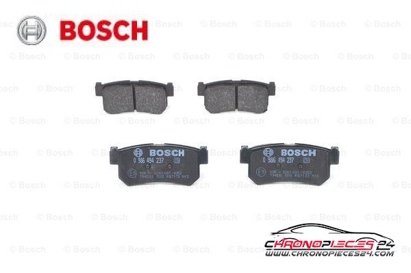 Achat de BOSCH 0 986 494 237 Kit de plaquettes de frein, frein à disque pas chères