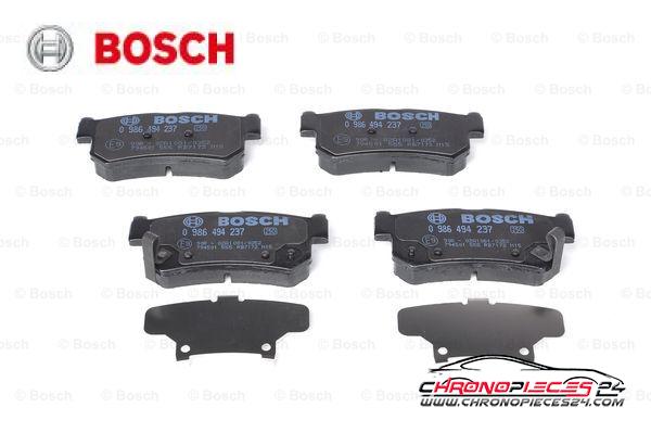 Achat de BOSCH 0 986 494 237 Kit de plaquettes de frein, frein à disque pas chères