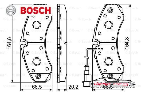 Achat de BOSCH 0 986 494 239 Kit de plaquettes de frein, frein à disque pas chères