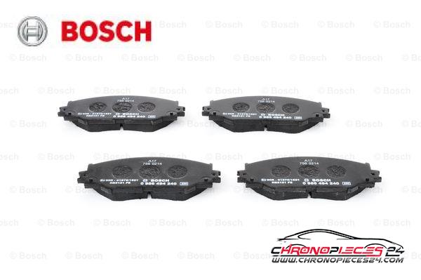 Achat de BOSCH 0 986 494 240 Kit de plaquettes de frein, frein à disque pas chères