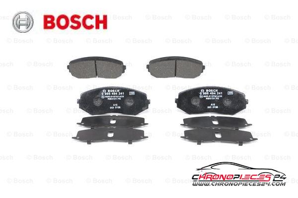 Achat de BOSCH 0 986 494 241 Kit de plaquettes de frein, frein à disque pas chères