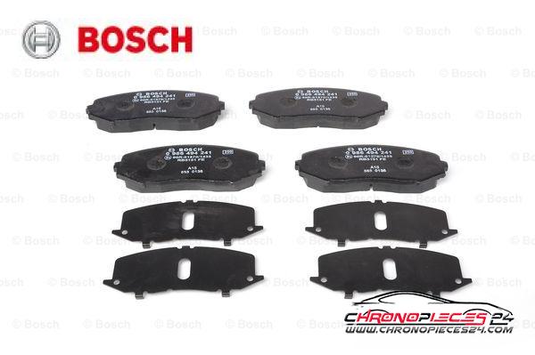 Achat de BOSCH 0 986 494 241 Kit de plaquettes de frein, frein à disque pas chères