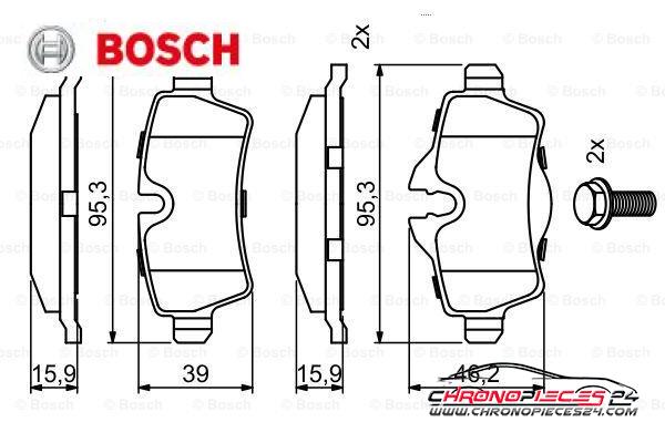 Achat de BOSCH 0 986 494 242 Kit de plaquettes de frein, frein à disque pas chères