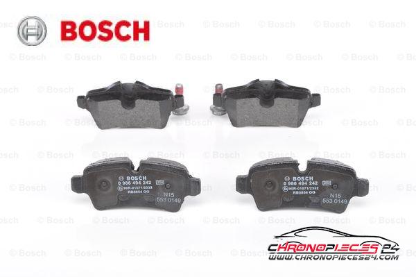 Achat de BOSCH 0 986 494 242 Kit de plaquettes de frein, frein à disque pas chères