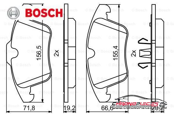 Achat de BOSCH 0 986 494 246 Kit de plaquettes de frein, frein à disque pas chères