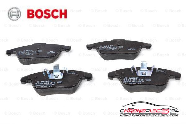 Achat de BOSCH 0 986 494 246 Kit de plaquettes de frein, frein à disque pas chères