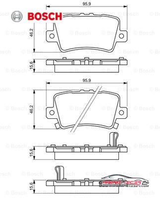 Achat de BOSCH 0 986 494 249 Kit de plaquettes de frein, frein à disque pas chères