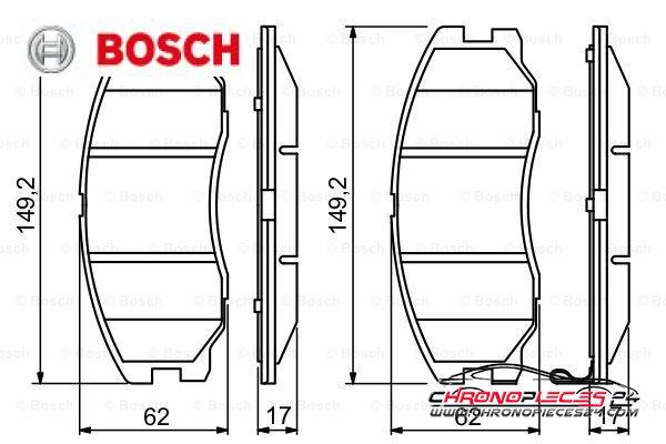 Achat de BOSCH 0 986 494 250 Kit de plaquettes de frein, frein à disque pas chères