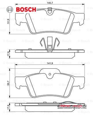 Achat de BOSCH 0 986 494 256 Kit de plaquettes de frein, frein à disque pas chères