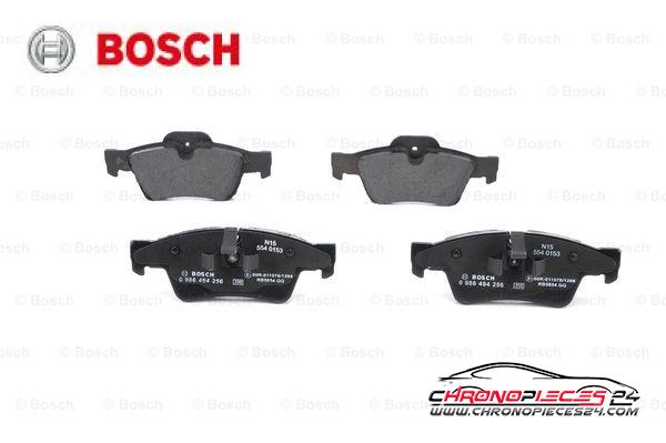 Achat de BOSCH 0 986 494 256 Kit de plaquettes de frein, frein à disque pas chères