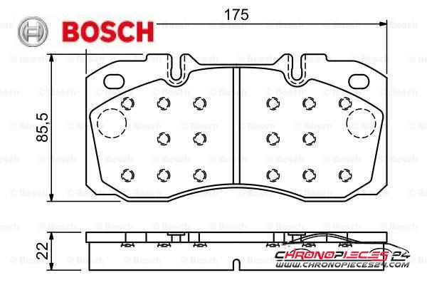 Achat de BOSCH 0 986 494 257 Kit de plaquettes de frein, frein à disque pas chères