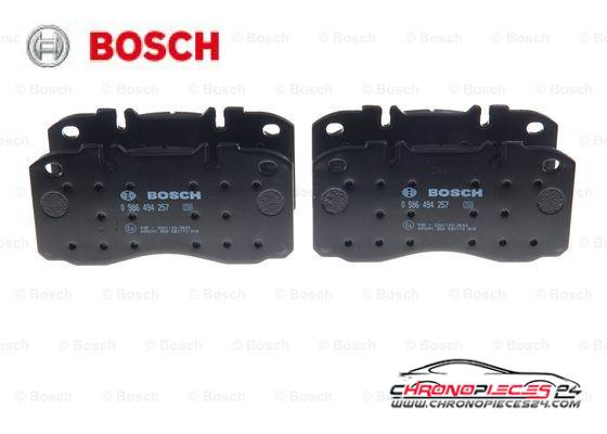 Achat de BOSCH 0 986 494 257 Kit de plaquettes de frein, frein à disque pas chères