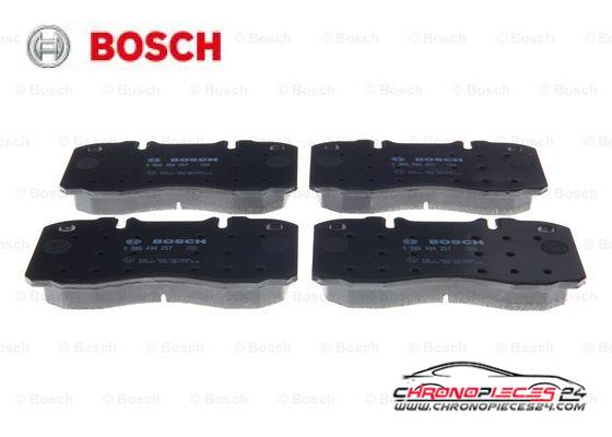 Achat de BOSCH 0 986 494 257 Kit de plaquettes de frein, frein à disque pas chères