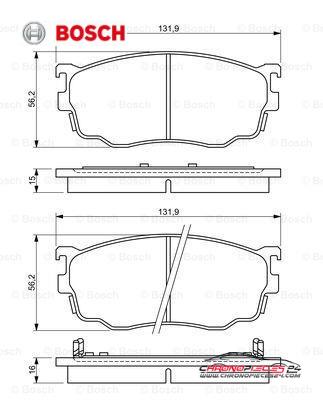 Achat de BOSCH 0 986 494 258 Kit de plaquettes de frein, frein à disque pas chères