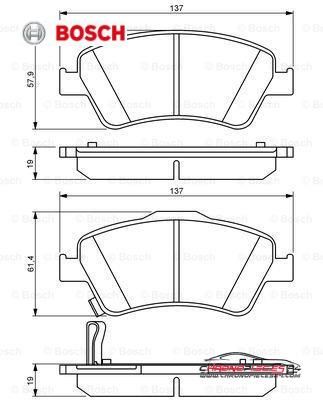 Achat de BOSCH 0 986 494 260 Kit de plaquettes de frein, frein à disque pas chères