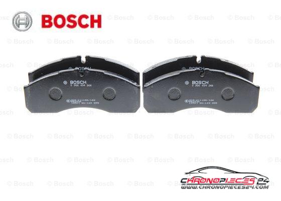 Achat de BOSCH 0 986 494 266 Kit de plaquettes de frein, frein à disque pas chères