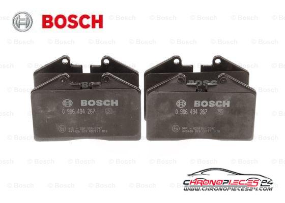 Achat de BOSCH 0 986 494 267 Kit de plaquettes de frein, frein à disque pas chères