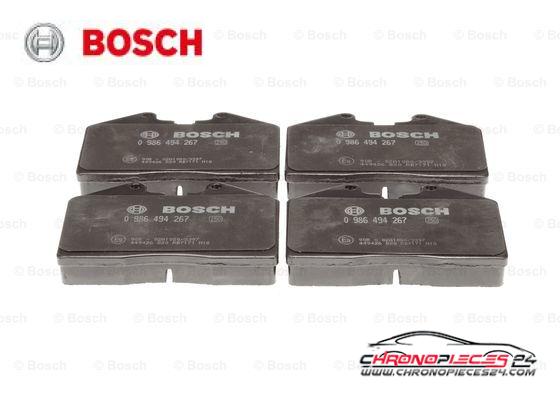 Achat de BOSCH 0 986 494 267 Kit de plaquettes de frein, frein à disque pas chères