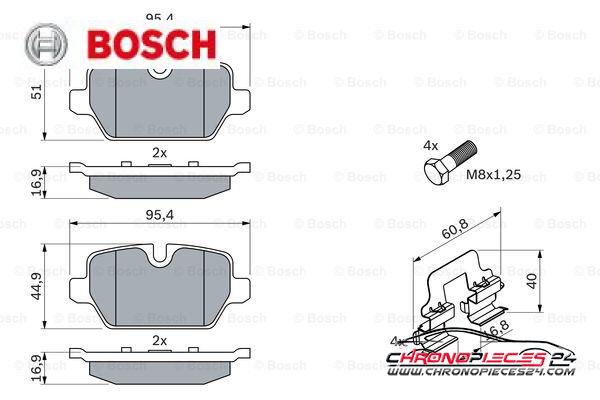 Achat de BOSCH 0 986 494 269 Kit de plaquettes de frein, frein à disque pas chères