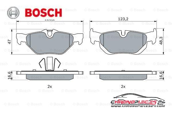 Achat de BOSCH 0 986 494 272 Kit de plaquettes de frein, frein à disque pas chères