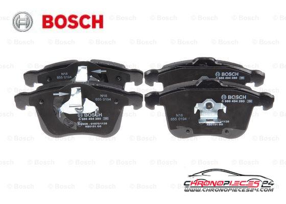 Achat de BOSCH 0 986 494 280 Kit de plaquettes de frein, frein à disque pas chères