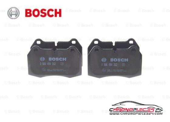 Achat de BOSCH 0 986 494 282 Kit de plaquettes de frein, frein à disque pas chères