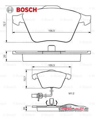 Achat de BOSCH 0 986 494 283 Kit de plaquettes de frein, frein à disque pas chères