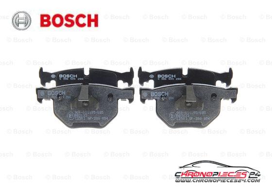 Achat de BOSCH 0 986 494 286 Kit de plaquettes de frein, frein à disque pas chères