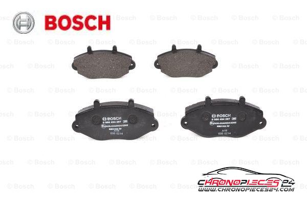 Achat de BOSCH 0 986 494 287 Kit de plaquettes de frein, frein à disque pas chères