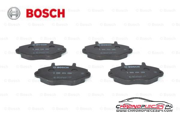 Achat de BOSCH 0 986 494 289 Kit de plaquettes de frein, frein à disque pas chères