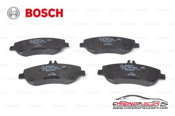 Achat de BOSCH 0 986 494 302 Kit de plaquettes de frein, frein à disque pas chères