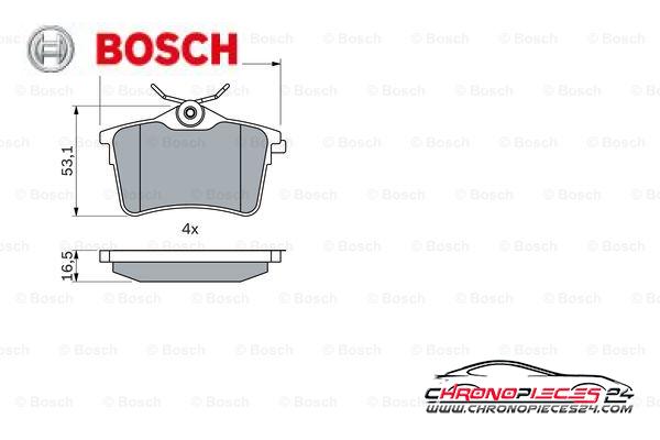 Achat de BOSCH 0 986 494 304 Kit de plaquettes de frein, frein à disque pas chères