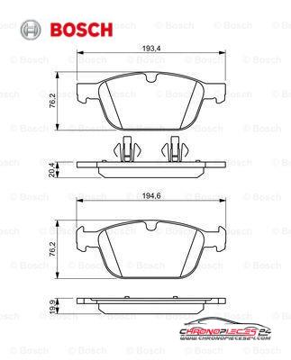 Achat de BOSCH 0 986 494 305 Kit de plaquettes de frein, frein à disque pas chères